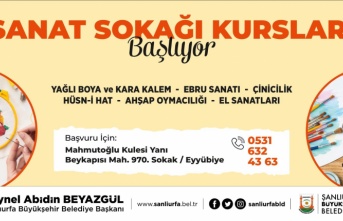 Sanat sokağında kurslar başlıyor