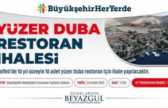 Halfeti’de yüzer duba ihalesi