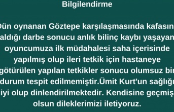 ŞANLIURFASPORLU ÜMİT’İN SAĞLIK DURUMU İYİ