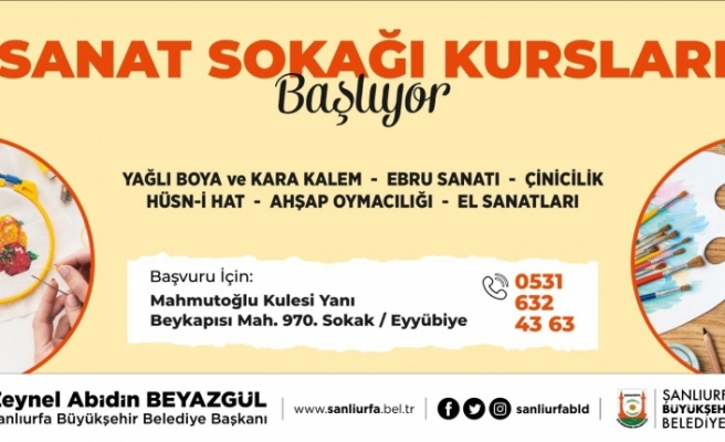 Sanat sokağında kurslar başlıyor