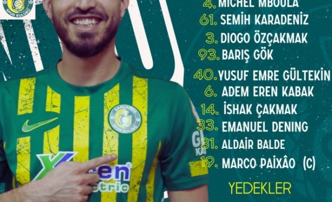 ŞANLIURFASPOR’UN İLK 11’İ BELLİ OLDU